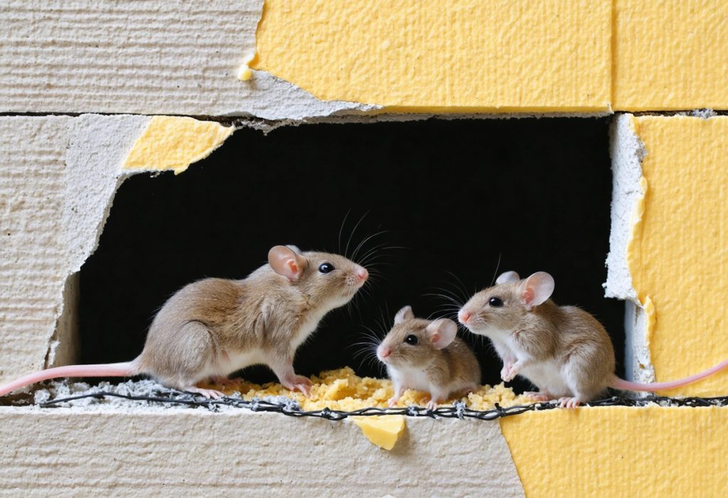 souris dans les murs