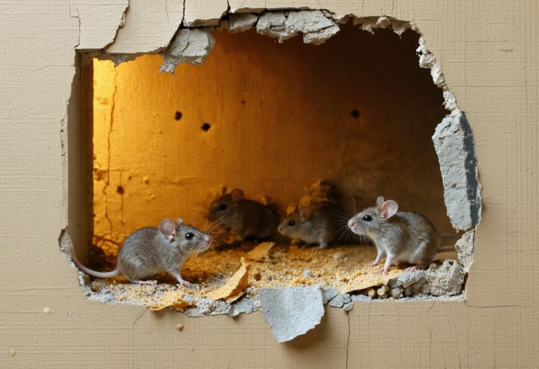 souris dans les murs