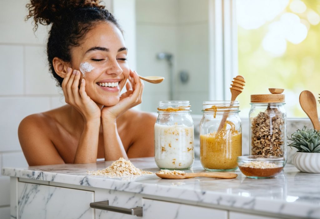 gommage visage maison