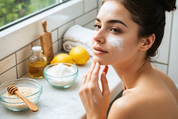 gommage visage maison