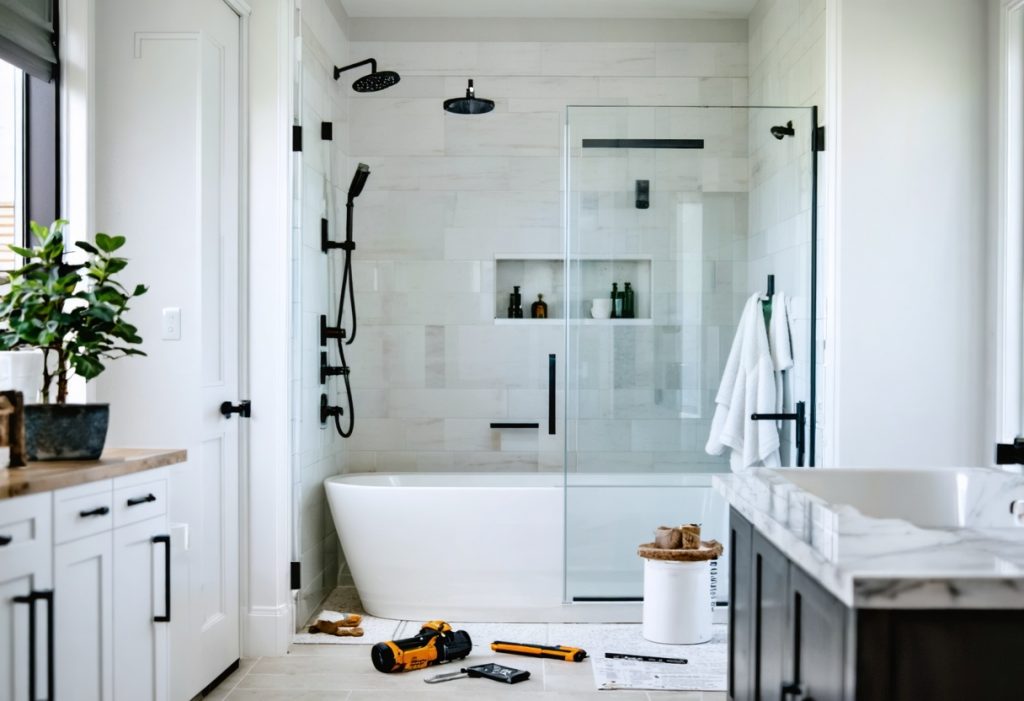 baignoire remplacee par douche