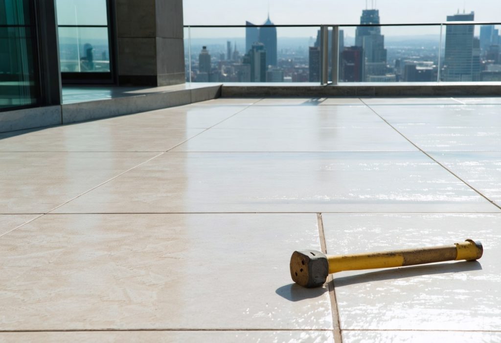 carrelage sur plot terrasse