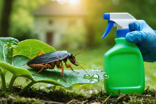 cafard de jardin noir et blanc