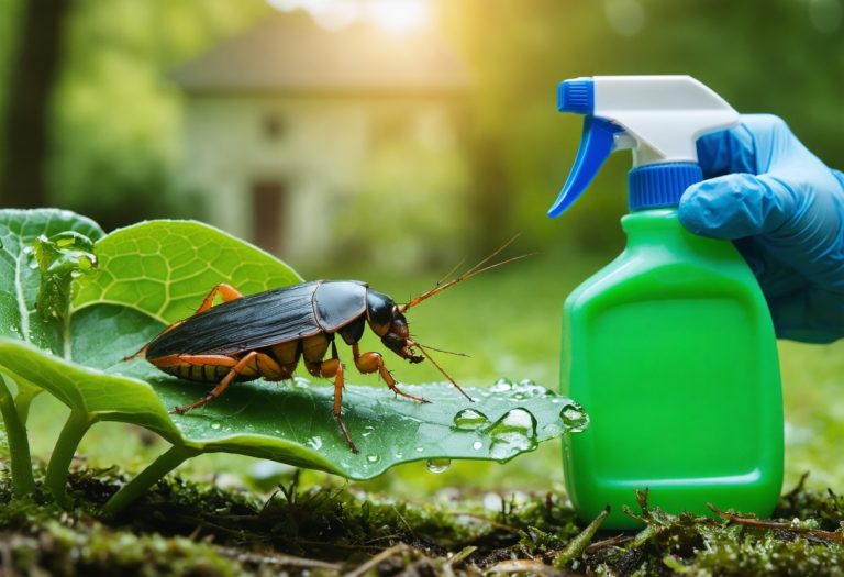 cafard de jardin noir et blanc